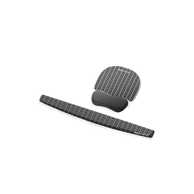 Fellowes - 9653601 descansa muñecas Gel Negro, Gris