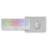 Mars Gaming - MCP124, Combo Gaming 3en1, Teclado Ergonómico H-Mech LED RGB, Ratón RGB 3200DPI Switches HUANO, Alfomb - MCP124WES