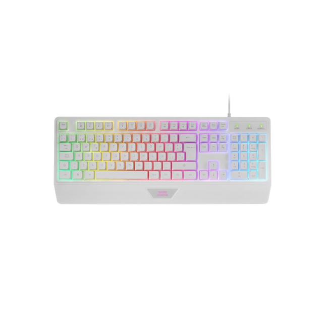 Mars Gaming - MCP124, Combo Gaming 3en1, Teclado Ergonómico H-Mech LED RGB, Ratón RGB 3200DPI Switches HUANO, Alfomb - MCP124WES