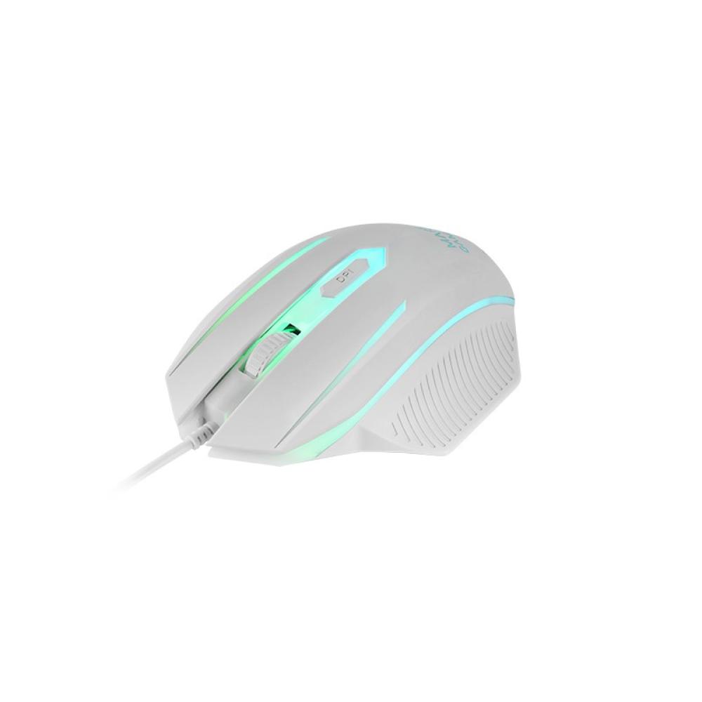 Mars Gaming - MCP124, Combo Gaming 3en1, Teclado Ergonómico H-Mech LED RGB, Ratón RGB 3200DPI Switches HUANO, Alfomb - MCP124WES