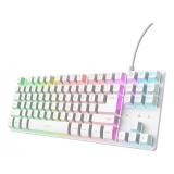Trust - GXT 833W Thado TKL teclado Juego USB QWERTY Español Blanco