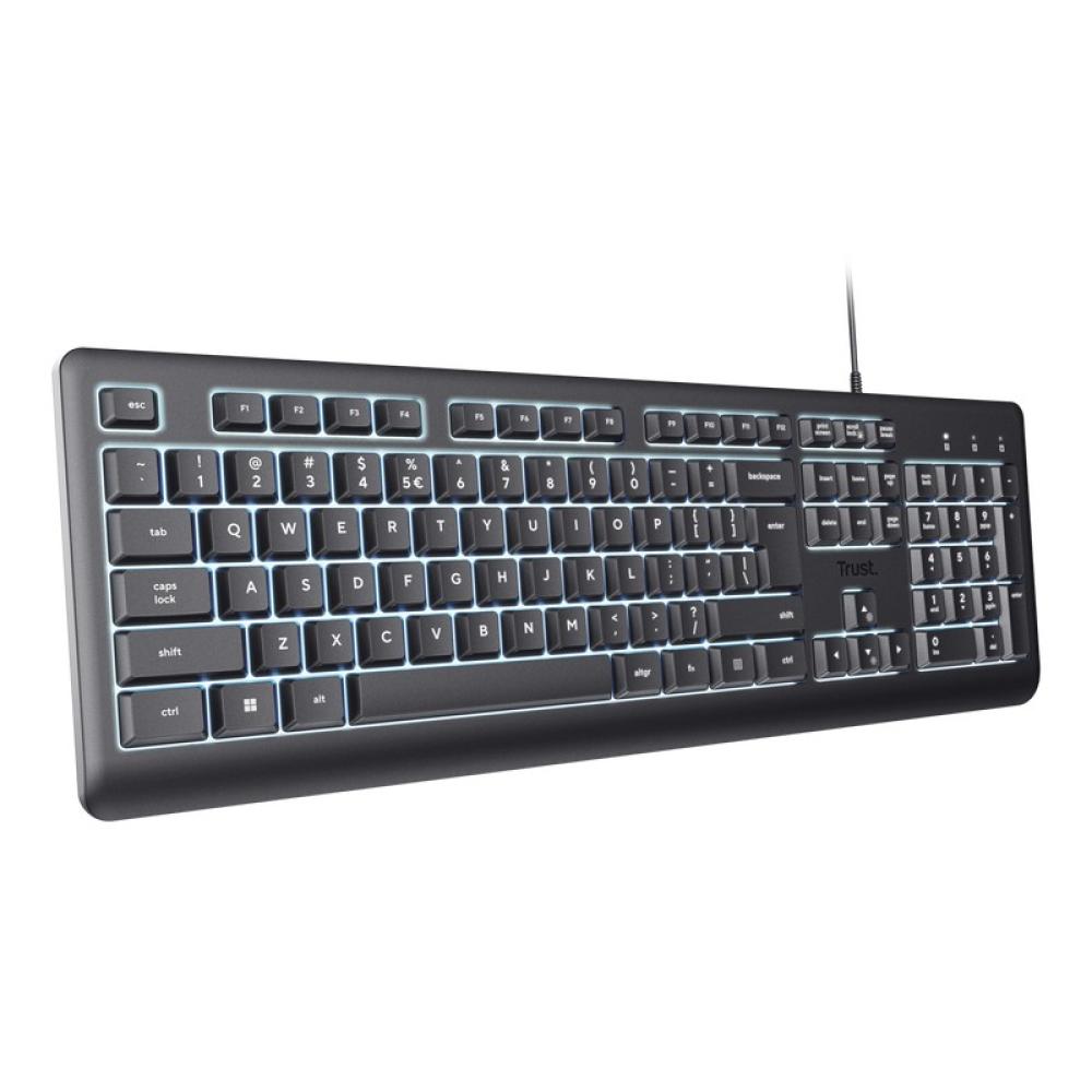 Trust - Primo Beleuchtete teclado Hogar / Oficina USB QWERTY Español Negro