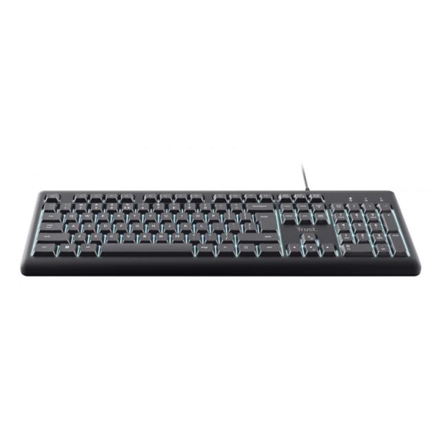 Trust - Primo Beleuchtete teclado Hogar / Oficina USB QWERTY Español Negro