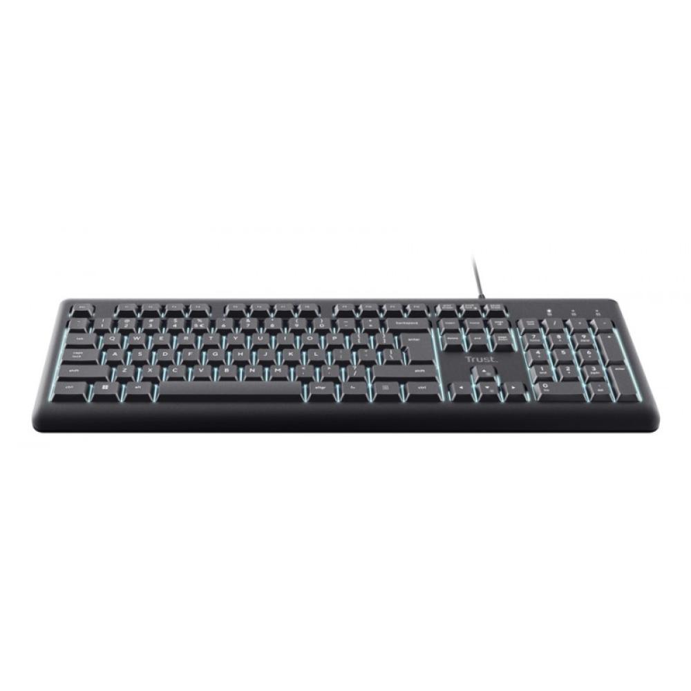 Trust - Primo Beleuchtete teclado Hogar / Oficina USB QWERTY Español Negro
