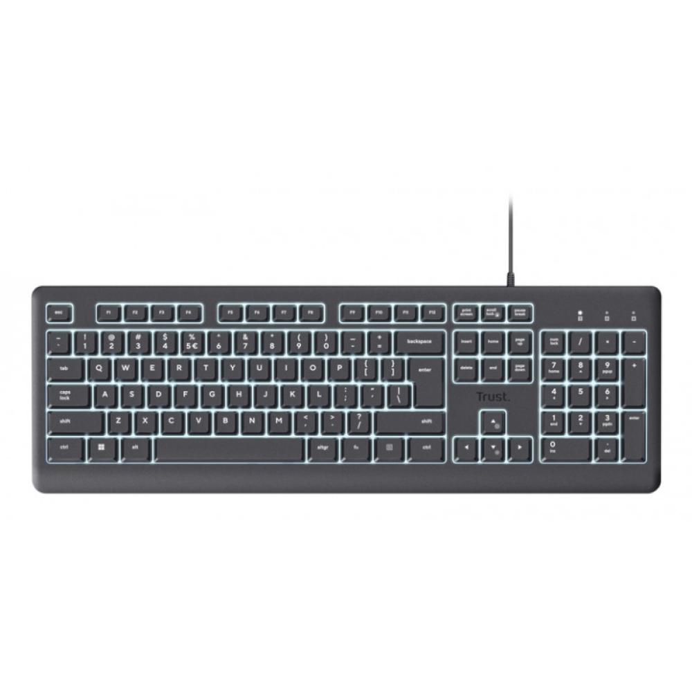 Trust - Primo Beleuchtete teclado Hogar / Oficina USB QWERTY Español Negro