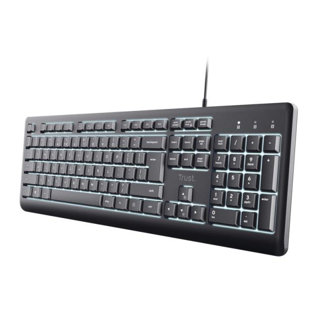 Trust - Primo Beleuchtete teclado Hogar / Oficina USB QWERTY Español Negro