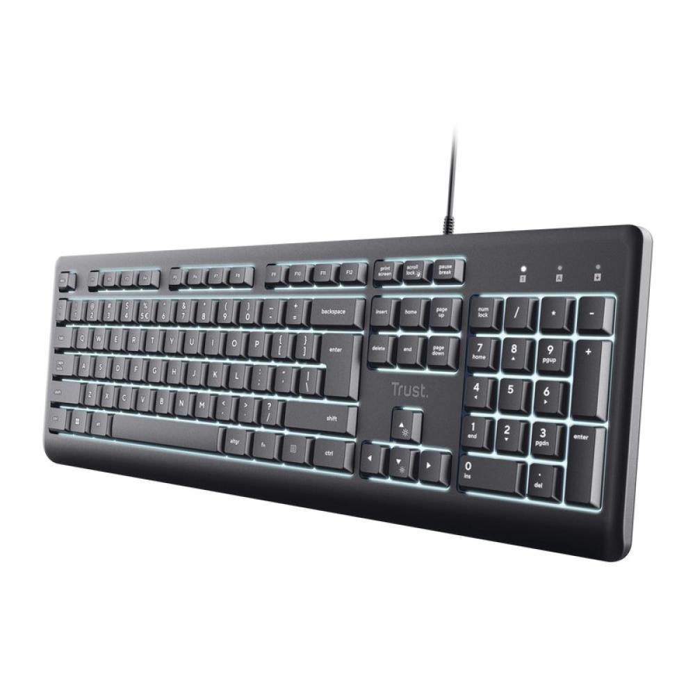 Trust - Primo Beleuchtete teclado Hogar / Oficina USB QWERTY Español Negro