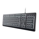 Trust - Primo Beleuchtete teclado Hogar / Oficina USB QWERTY Español Negro