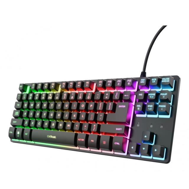 Trust - GXT 833 Thado TKL teclado Juego USB QWERTY Español Negro