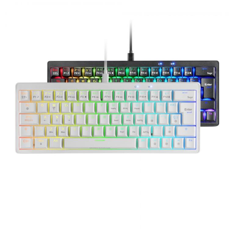 Mars Gaming - MKMINIPRO, Teclado Mecánico Ultra-Compacto 60%, Switches Mecánicos Hot-Swappable, Iluminación RGB - MKMINIPROWYES