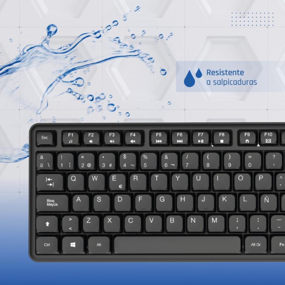 iggual - Teclado USB estándar CK-SILENT-105T negro