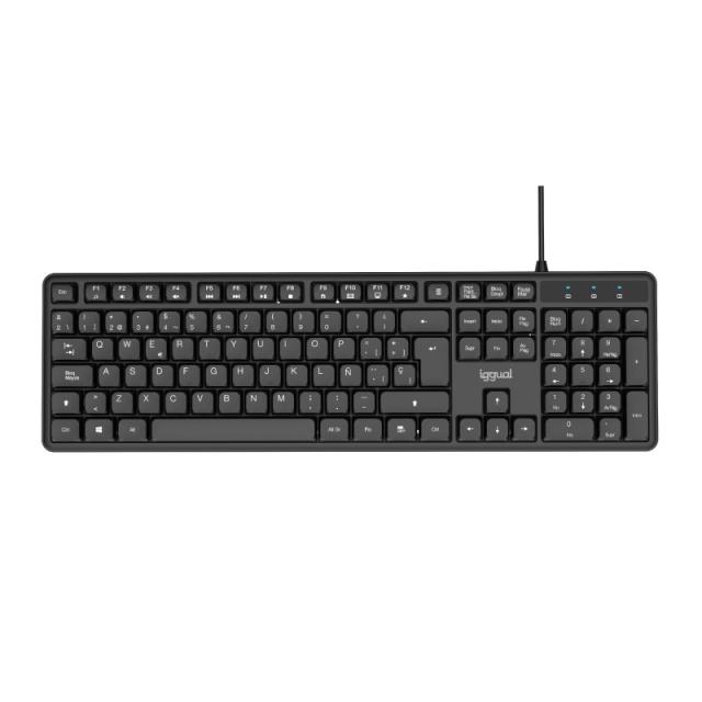 iggual - Teclado USB estándar CK-SILENT-105T negro