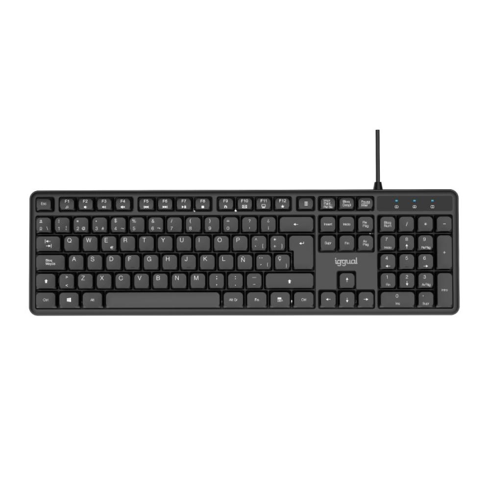 iggual - Teclado USB estándar CK-SILENT-105T negro