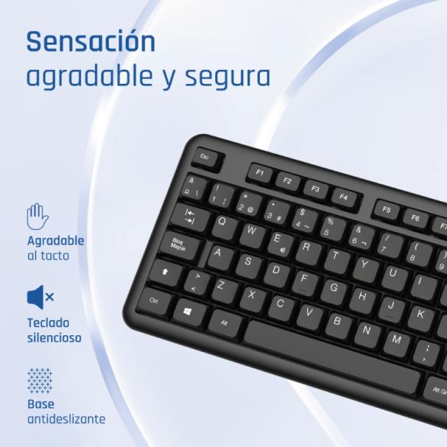 iggual - Teclado USB estándar CK-OFFICE-105T negro