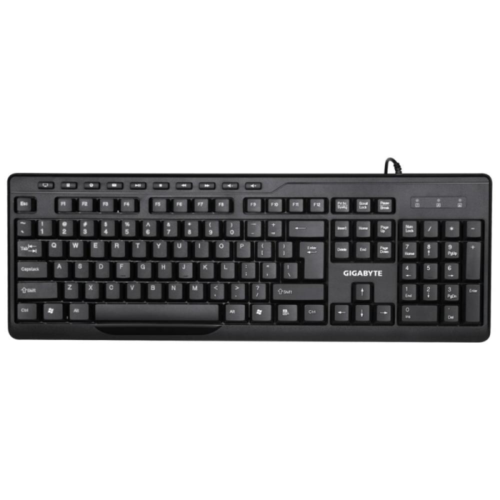 GIGABYTE - KM6300 teclado Ratón incluido Hogar USB QWERTY Español Negro