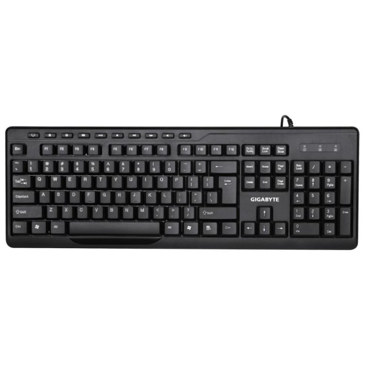 GIGABYTE - KM6300 teclado Ratón incluido Hogar USB QWERTY Español Negro