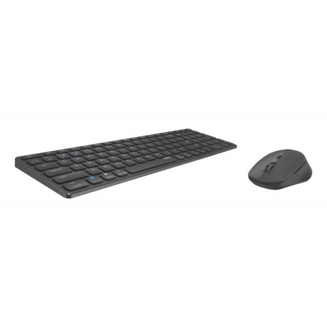 Rapoo - 9700M teclado Ratón incluido Universal Bluetooth QWERTY Negro
