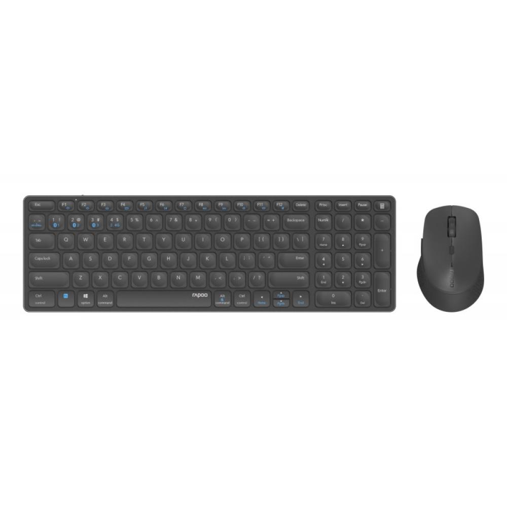 Rapoo - 9700M teclado Ratón incluido Universal Bluetooth QWERTY Negro
