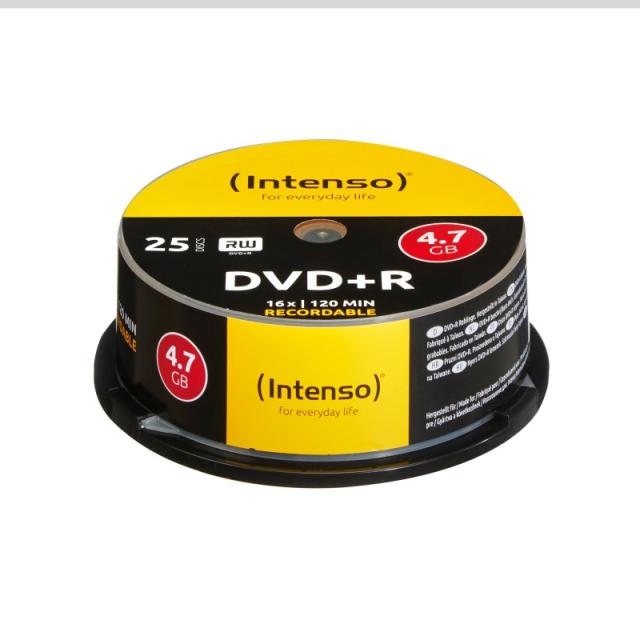 Intenso - DVD+R 4.7GB, 16x 4,7 GB 25 pieza(s)