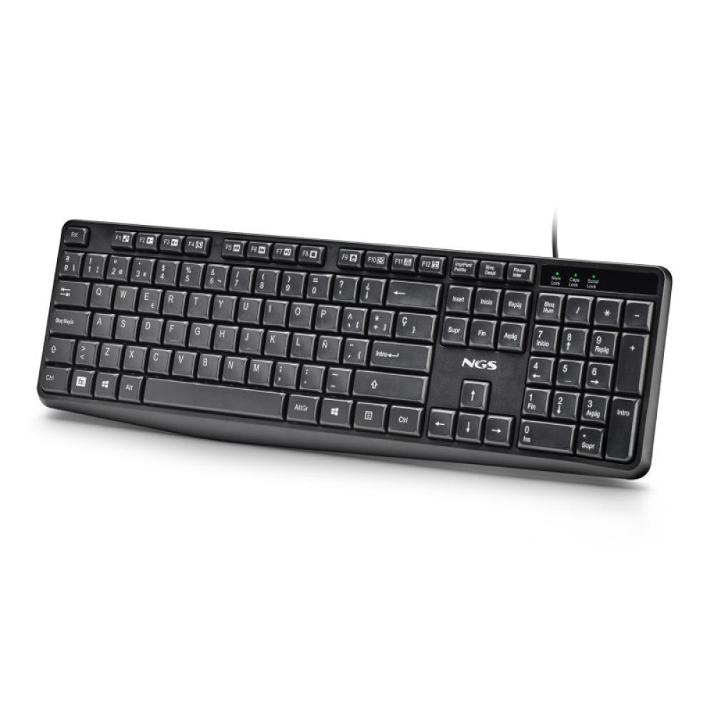 NGS - COCOA KIT V2 teclado Ratón incluido Universal USB QWERTY Español Negro