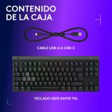 Logitech - G515 RAPID TKL, teclado con cable de perfil bajo para gaming, teclado para gaming en PC totalmente personalizable con