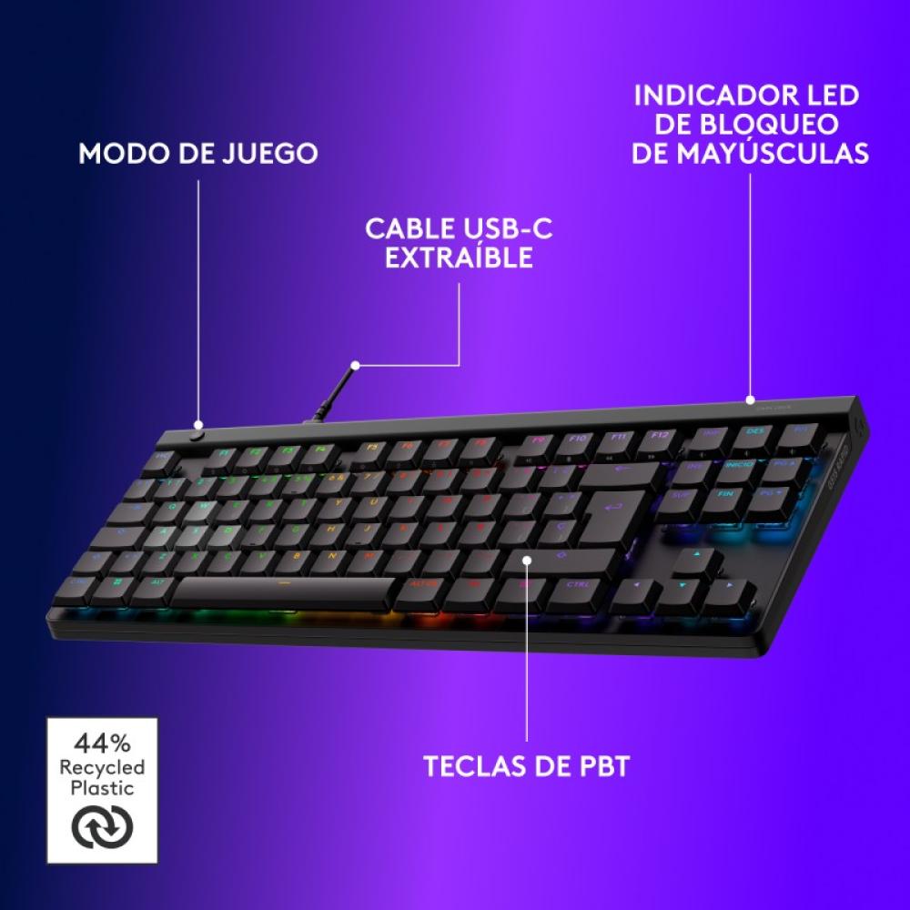 Logitech - G515 RAPID TKL, teclado con cable de perfil bajo para gaming, teclado para gaming en PC totalmente personalizable con