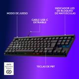 Logitech - G515 RAPID TKL, teclado con cable de perfil bajo para gaming, teclado para gaming en PC totalmente personalizable con