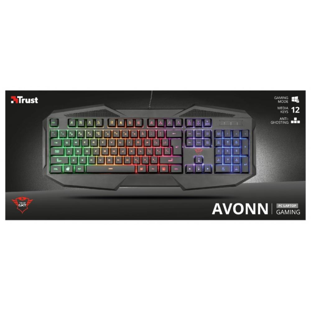 Trust - GXT 830-RW Avonn teclado Juego USB Español Negro