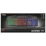Trust - GXT 830-RW Avonn teclado Juego USB Español Negro