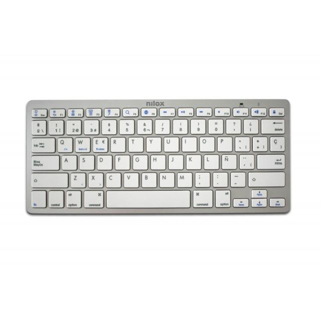 Nilox - Teclado Bluetooth Silver