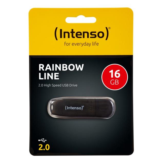 Intenso - Rainbow Line unidad flash USB 16 GB USB tipo A 2.0 Negro