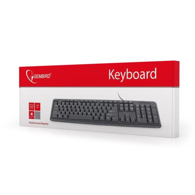 Gembird - KB-U-103-ES teclado Hogar USB Español Negro