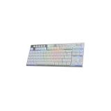 REDRAGON - K621W-RGB-SP RD teclado Juego USB + RF Wireless + Bluetooth QWERTY Español Plata, Blanco