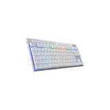 REDRAGON - K621W-RGB-SP RD teclado Juego USB + RF Wireless + Bluetooth QWERTY Español Plata, Blanco