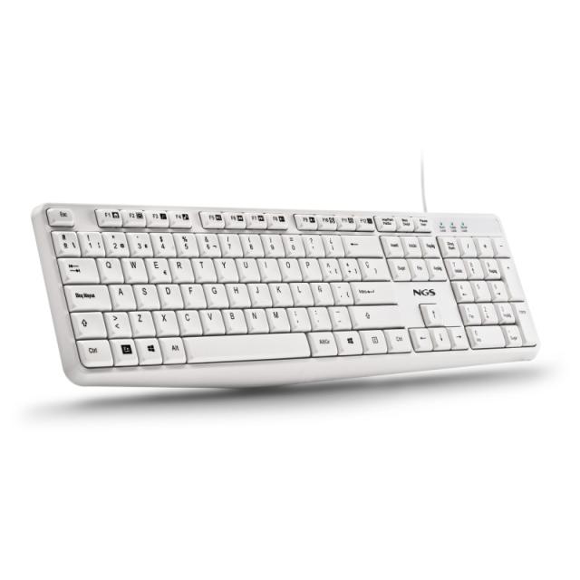 NGS - HERITAGE teclado Universal USB QWERTY Español Blanco