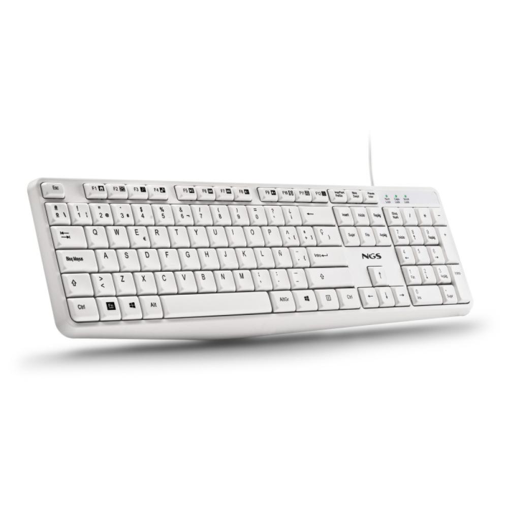 NGS - HERITAGE teclado Universal USB QWERTY Español Blanco
