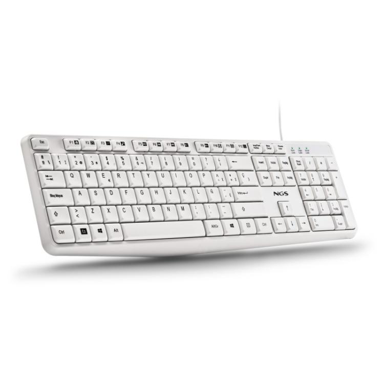NGS - HERITAGE teclado Universal USB QWERTY Español Blanco