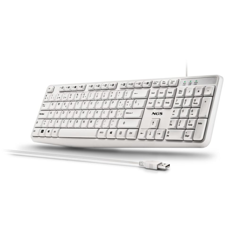 NGS - HERITAGE teclado Universal USB QWERTY Español Blanco