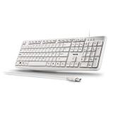 NGS - HERITAGE teclado Universal USB QWERTY Español Blanco