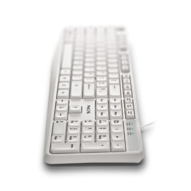 NGS - HERITAGE teclado Universal USB QWERTY Español Blanco