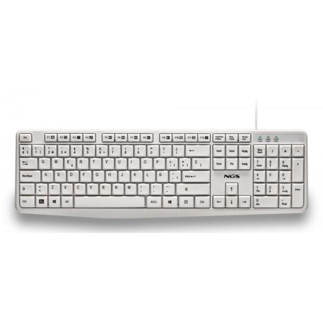 NGS - HERITAGE teclado Universal USB QWERTY Español Blanco