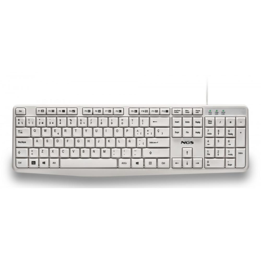NGS - HERITAGE teclado Universal USB QWERTY Español Blanco