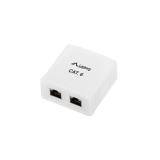 Lanberg - OS6-0002-W cambiador de género para cable 2 x RJ-45 Blanco
