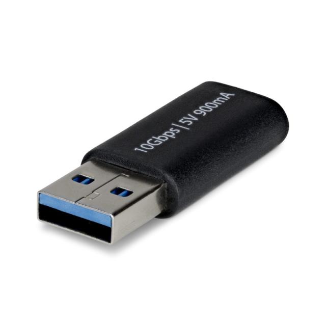 StarTech.com - Adaptador USB-A Macho a USB-C Hembra - Conversor a USB a Tipo C - USB a USB Tipo C - 10Gbps - 5V 900mA - Adaptado