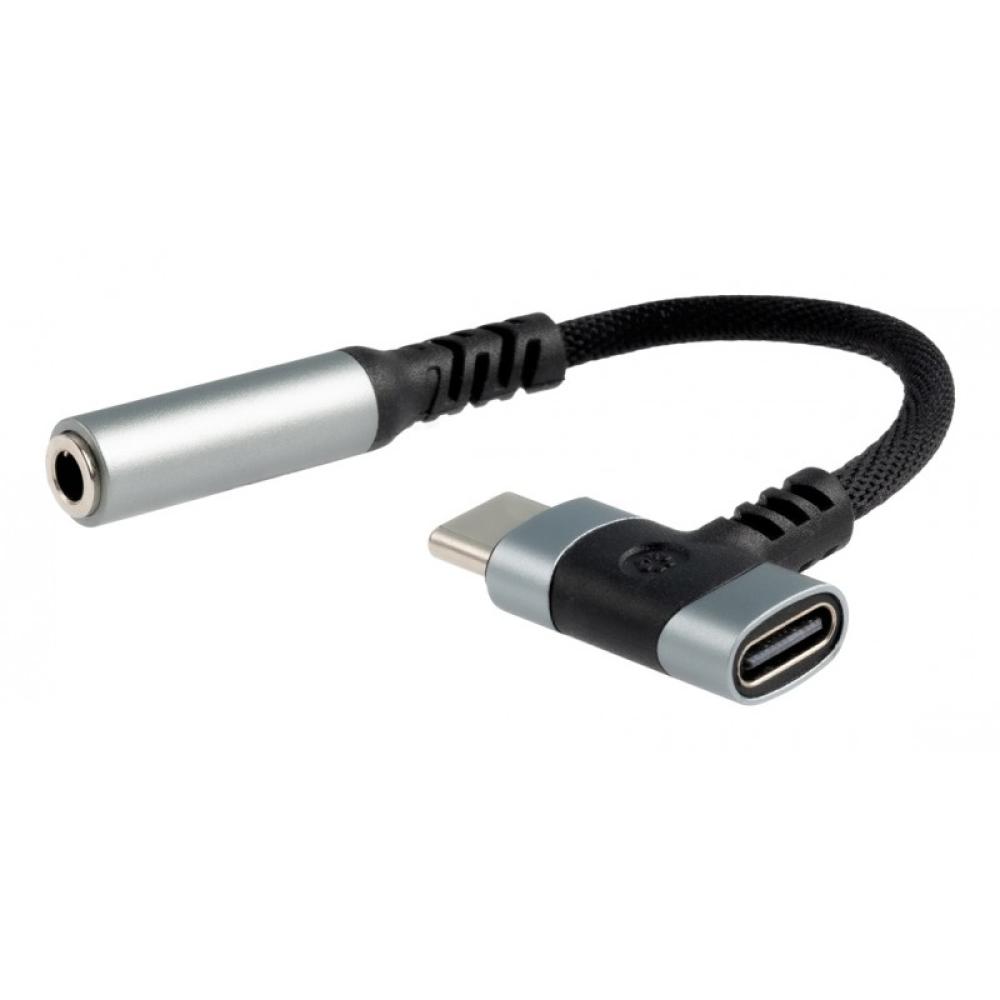 Nanocable - 10.24.1207 cambiador de género para cable USB-C + USB-C 3.5 mm Negro
