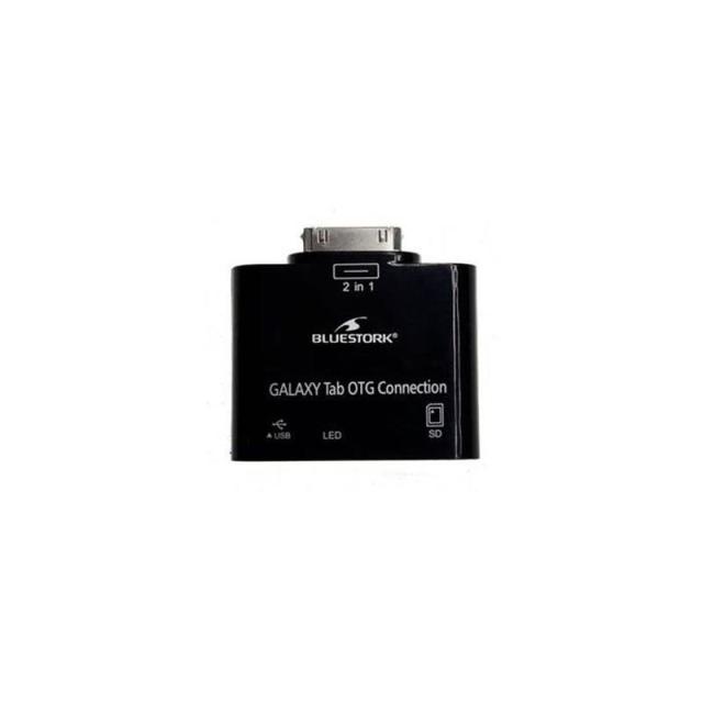 Bluestork - BS-GAL-RDR/SD cable gender changer Samsung 30-pin USB 2.0/SD Card Negro