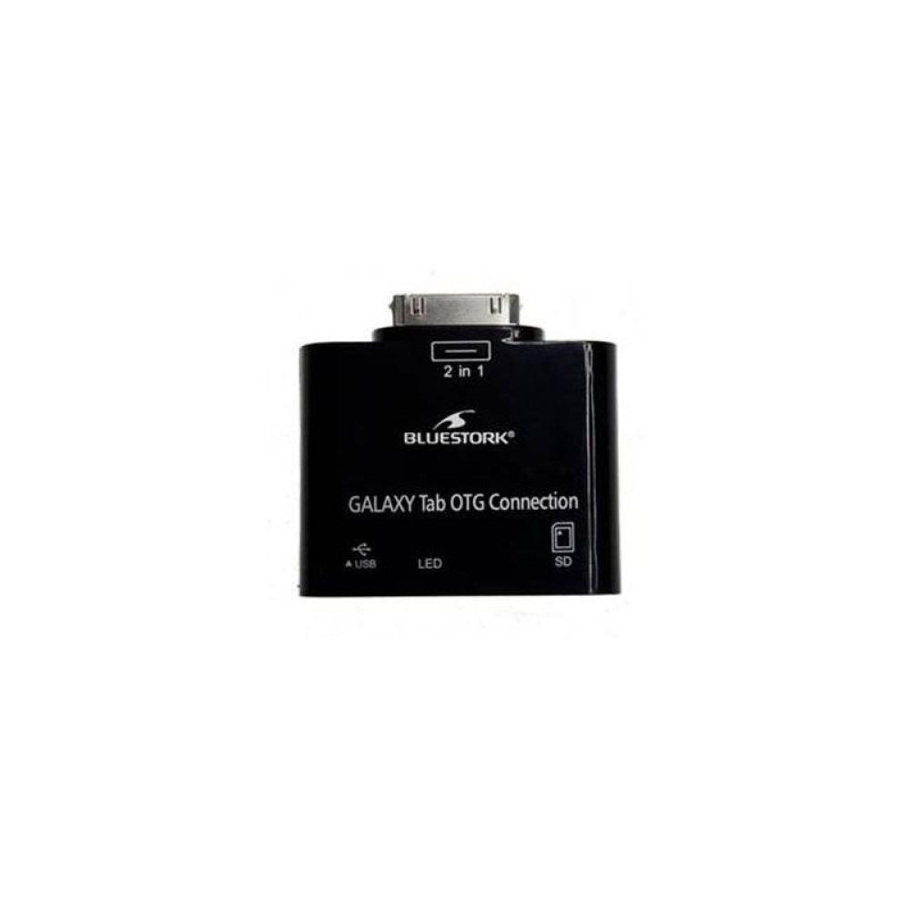 Bluestork - BS-GAL-RDR/SD cable gender changer Samsung 30-pin USB 2.0/SD Card Negro