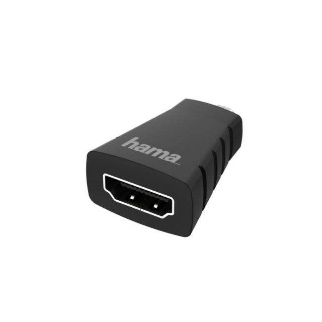 Hama - 00200348 cambiador de género para cable HDMI Type D (Micro) HDMI tipo A (Estándar) Negro