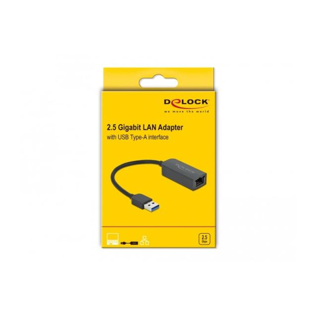 DeLOCK - Adaptador USB Tipo-A macho a 2,5 Gigabit LAN compacto