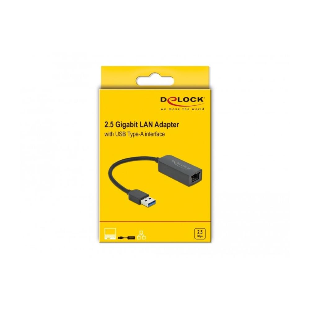 DeLOCK - Adaptador USB Tipo-A macho a 2,5 Gigabit LAN compacto